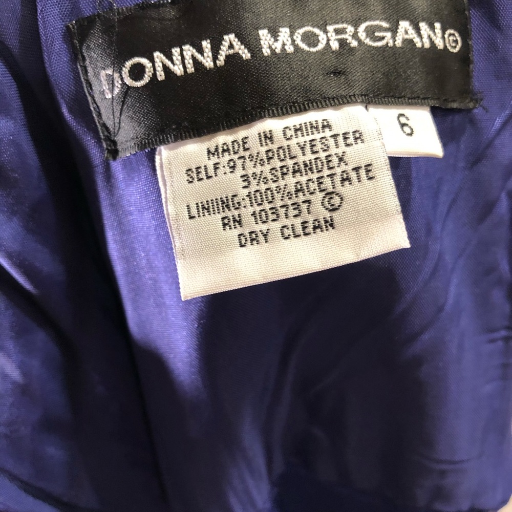 Donna Morgan Cobalt Blue Dress, sz 6 - Picture 6 of 6